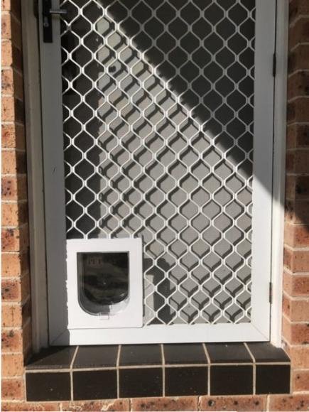 install pet door in security screen
